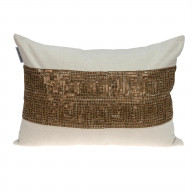 Parkland Collection Misty Transitional Beige Throw Pillow