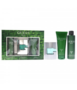 Guess Man by Guess for Men - 3 Pc Gift Set 2.5oz EDT Spray, 6oz Deodorant Body Spray, 6.7oz Shower Gel
