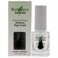 Natural Therapy Brilliant Top Coat by BioSource for Women - 0.4 oz Nail Treatment