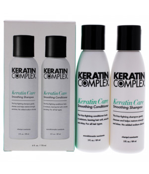 Keratin Complex Care Smoothing Kit by Keratin Complex for Unisex - 2 x 3 oz Shampoo, Conditioner