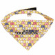 Touchdog 'Bad-to-the-Bone' Elephant Patterned Fashionable Velcro Bandana - Large / Yellow