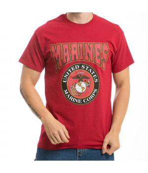 Classic Milit T's, Marines, Cardinal, 2X