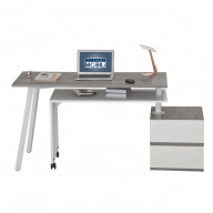 Techni Mobili Rotating Multi-Positional Modern Desk . Color: Gray