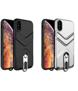 K5 Kickstand CASE for iPhone X MAX - Black and Silver