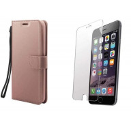 C2 Wallet Pouch, Rose Gold and Tempered Glass, Clear - iPhone 8