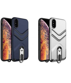 K5 Kickstand CASE for iPhone X MAX - Blue and Silver