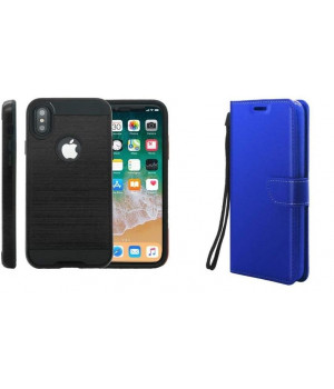 C2 Wallet Pouch for, Blue and G2 Aluminum CASE, Black - iPhone X