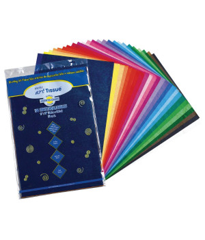 Spectra Deluxe Bleeding Tissue Paper, 12 x 18 Inches, Assorted Color, 100 Pack