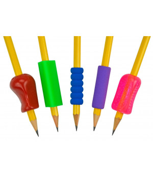 The Pencil Grip Non-Toxic Pliable Pencil Grip Pack, Assorted Color, Pack of 5