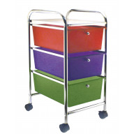 Early Childhood Resources Rolling Cart with 3 Drawer, 26 x 13 x 15-1/4 Inches