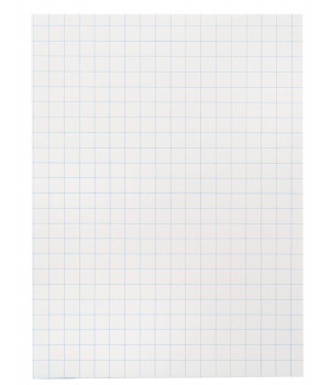 School Smart Cross-Section Ruled Drawing Paper, 50 lb, 9 X 12 in, 1/2 in Ruled, White, Pack of 500