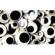 Chenille Kraft Round Wiggle Eye, 12 mm, Black on White, Pack of 100