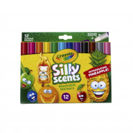 Crayola Silly Scents Fine Line Washable Markers, Set of 12