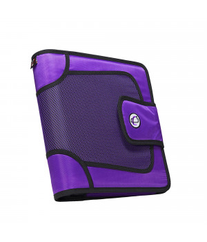 Case-it The Open Tab Binder with Tab File, O-Ring, 2 Inches, Purple