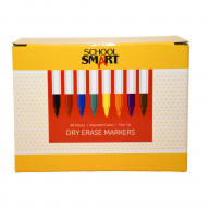 School Smart Dry Erase Pen Style Marker, Fine Tip, Assorted Colors, Set of 48