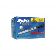EXPO Low Odor Dry Erase Markers, Ultra Fine Tip, Assorted Colors, Set of 36