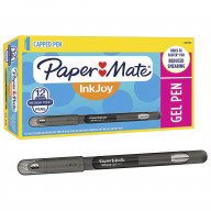 Paper Mate InkJoy Gel Stick Pen, 0.7 mm, Black Ink, Pack of 12