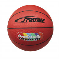 Sportime 27 Inch Gradeball Rubber Junior Basketball, Red