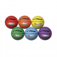 Sportime Gradeball Rubber Junior Basketballs, 27 Inches, Assorted Colors, Set of 6