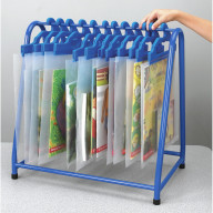 School Specialty Metal Read-Along Book Rack, Blue, Bags Not Included