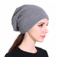 MEMORIES Slouchy Fall Winter Knitting Beanie HAT with Fleece Inside for Women Men(HT151-3-02) Gray