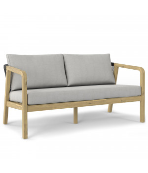 Palmetto Outdoor Sofa in Stone Grey/Light Teak