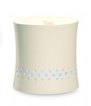 Ultrasonic Aroma Diffuser/Humidifier with Ceramic Housing - White
