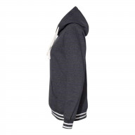 J. America Womens Relay Hooded Sweatshirt - Black, XL