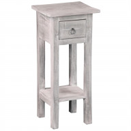 Sunset Trading Cottage Narrow Side Table | Distressed Light Gray