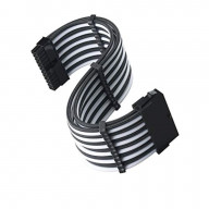 SST-PP07E-MBBW, 24pin black-white sleeve extension cable, 18AWG, black cable comb x 4