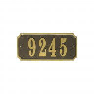 Waterford Rectangle Cast Aluminum Bronze With Gold Border Address Plaque