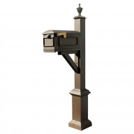 Westhaven System With Lewiston Mailbox, Square Base & Urn Finial In (Bronze)