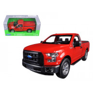 2015 Ford F-150 Pickup Truck Regular Cab Red 1/24 Diecast Model by Welly