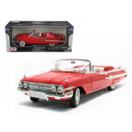 1960 Chevrolet Impala Convertible Red 1/18 Diecast Model Car by Motormax