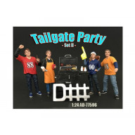 Tailgate Party Set II 4 Piece Figure Set For 1:24 Scale Models by American Diorama