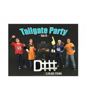 Tailgate Party Set II 4 Piece Figure Set For 1:24 Scale Models by American Diorama