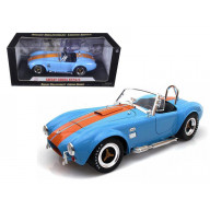 1965 Shelby Cobra 427 S/C Blue With Orange Stripes 1/18 Diecast Model Car by Shelby Collectibles