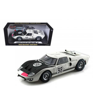 1966 Ford GT-40 MK 2 #98 White 1/18 Diecast Car Model by Shelby Collectibles