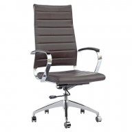 Fine Mod Imports Sopada Conference Office Chair High Back, Dark Brown
