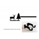 Deer/Pine Curtain Rod - SM   (Hardware is INCLUDED)   (Hardware is INCLUDED)