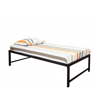 Pilaster Designs - Black Metal Twin Size Day Bed (Daybed) Frame With Metal Slats