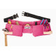 9 Pocket Suede Leather Women's Pink Tool Bag Belt / Tool Apron