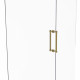 Contemporary 12 Inch Back to Back Shower Door Pull with Grooved Accent - 404G-12BB-UNL