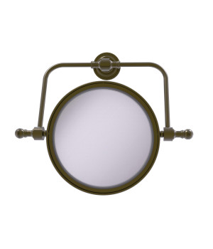 Retro Dot Collection Wall Mounted Swivel Make-Up Mirror 8 Inch Diameter with 3X Magnification - RDM-4/3X-ABR