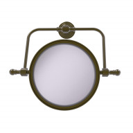 Retro Wave Collection Wall Mounted Swivel Make-Up Mirror 8 Inch Diameter with 5X Magnification - RWM-4/5X-ABR