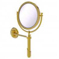 Tribecca Collection Wall Mounted Make-Up Mirror 8 Inch Diameter with 2X Magnification - TRM-8/2X-PB