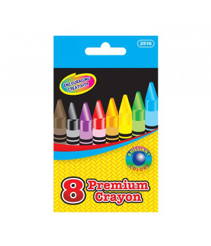 BAZIC 8 Color Premium Quality Crayons