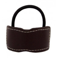 Caravan Genuine Leather And Sewn Stitching Decorates This Traditional Ponytail Elastic