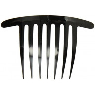 Caravan Jeweled 7 Tooth French Twist Comb In Black And Sprinkled With Crystals And Studs