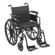 Cruiser X4 Lightweight Dual Axle Wheelchair with Adjustable Detachable Arms, Desk Arms, Swing Away Footrests, 16